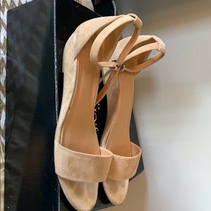 JCrew  demi wedge sandals suede